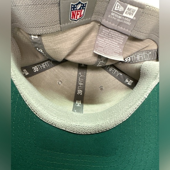 NFL New Era 39Thirty New York Jets Ball Cap Trucker Hat Grey & Green Med/Large - Picture 5 of 5
